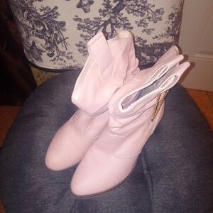 Charles Albert pink mid calf boots size 11